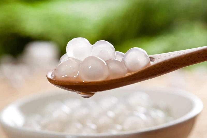 Tinh bột sắn là thành phần chính tạo nên các hạt trân châu