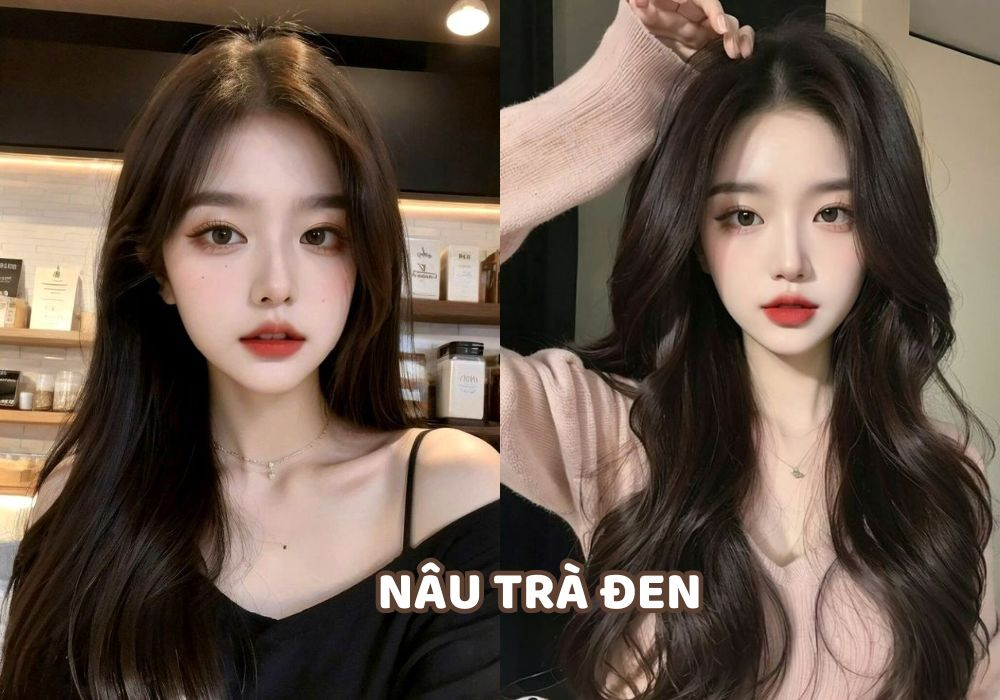 Tóc nâu trà đen sắc thái tự nhiên, không quá nổi bật