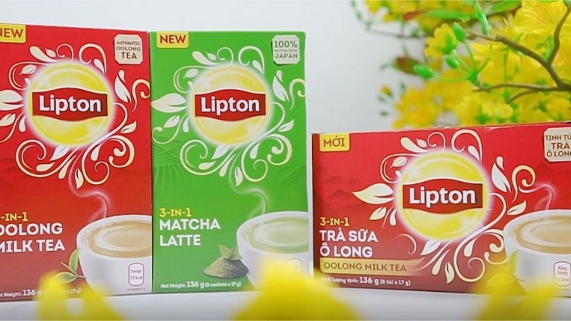 Trà sữa Lipton hòa tan hương vị matcha