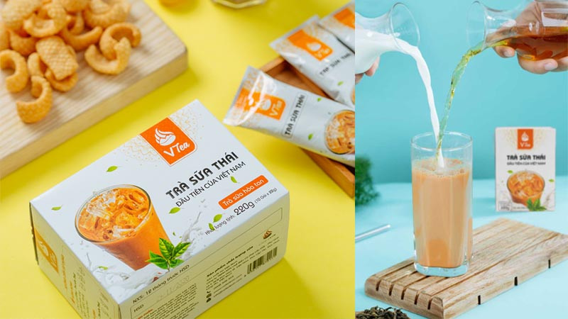 Trà sữa Thái Hòa Tan VTea tiện dụng