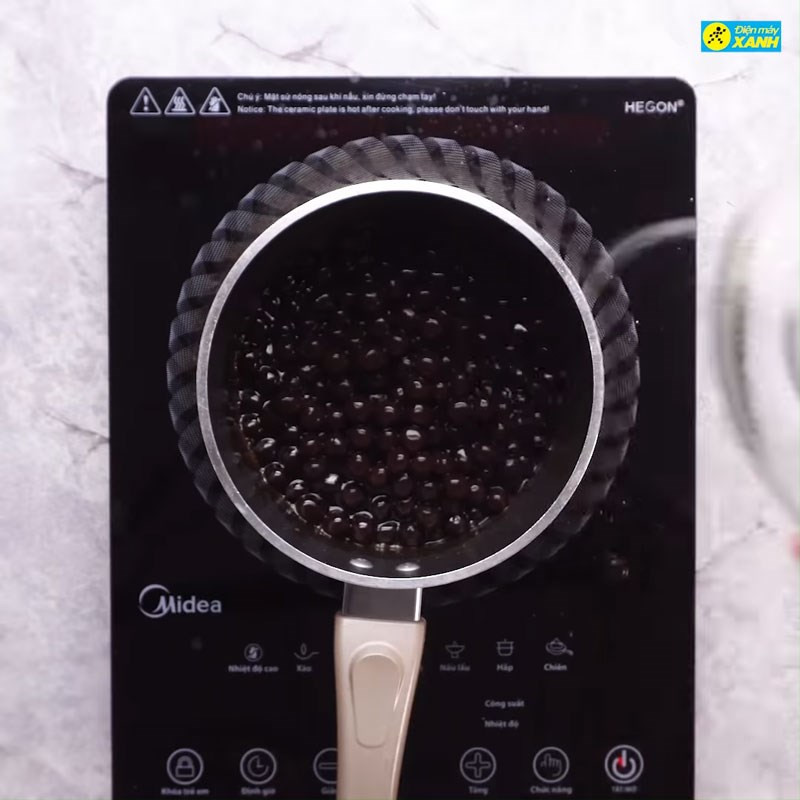 Trân châu đường đen sau khi hoàn thành, hấp dẫn và dai dẻo